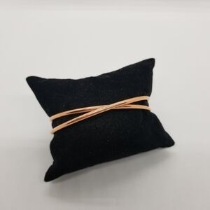 copper rose gold crossed cuff bracelet